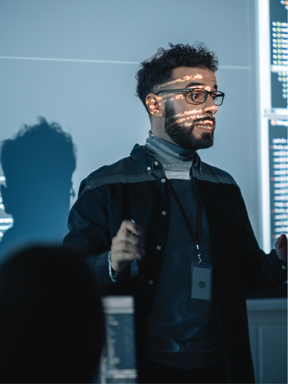 An engineer in a professional setting