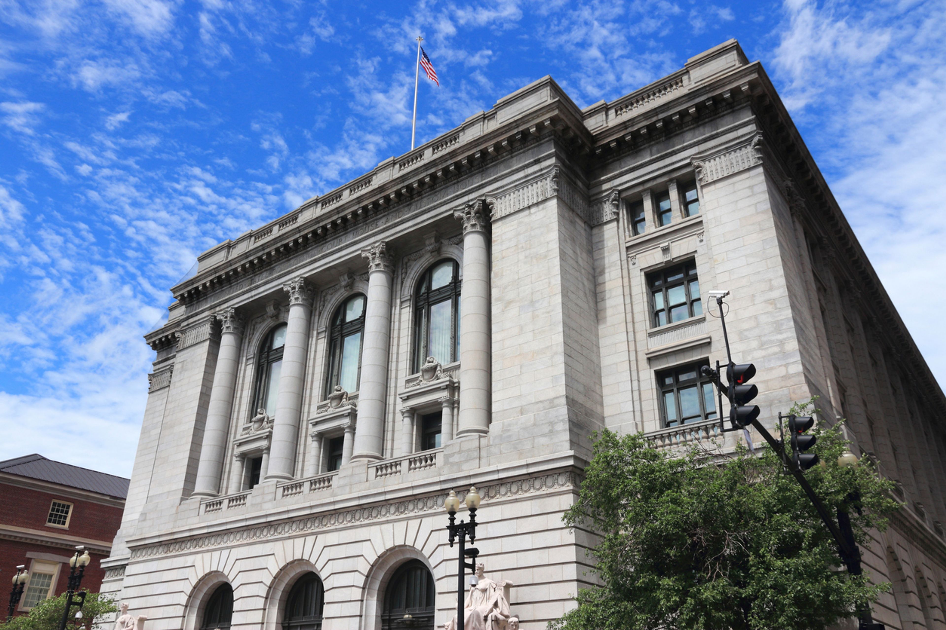 Federal courthouse exterior, where a district court struck down four USCIS policies