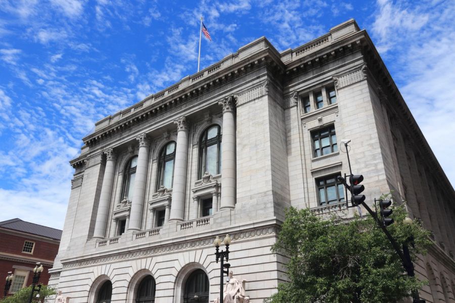 Federal courthouse exterior, where a district court struck down four USCIS policies
