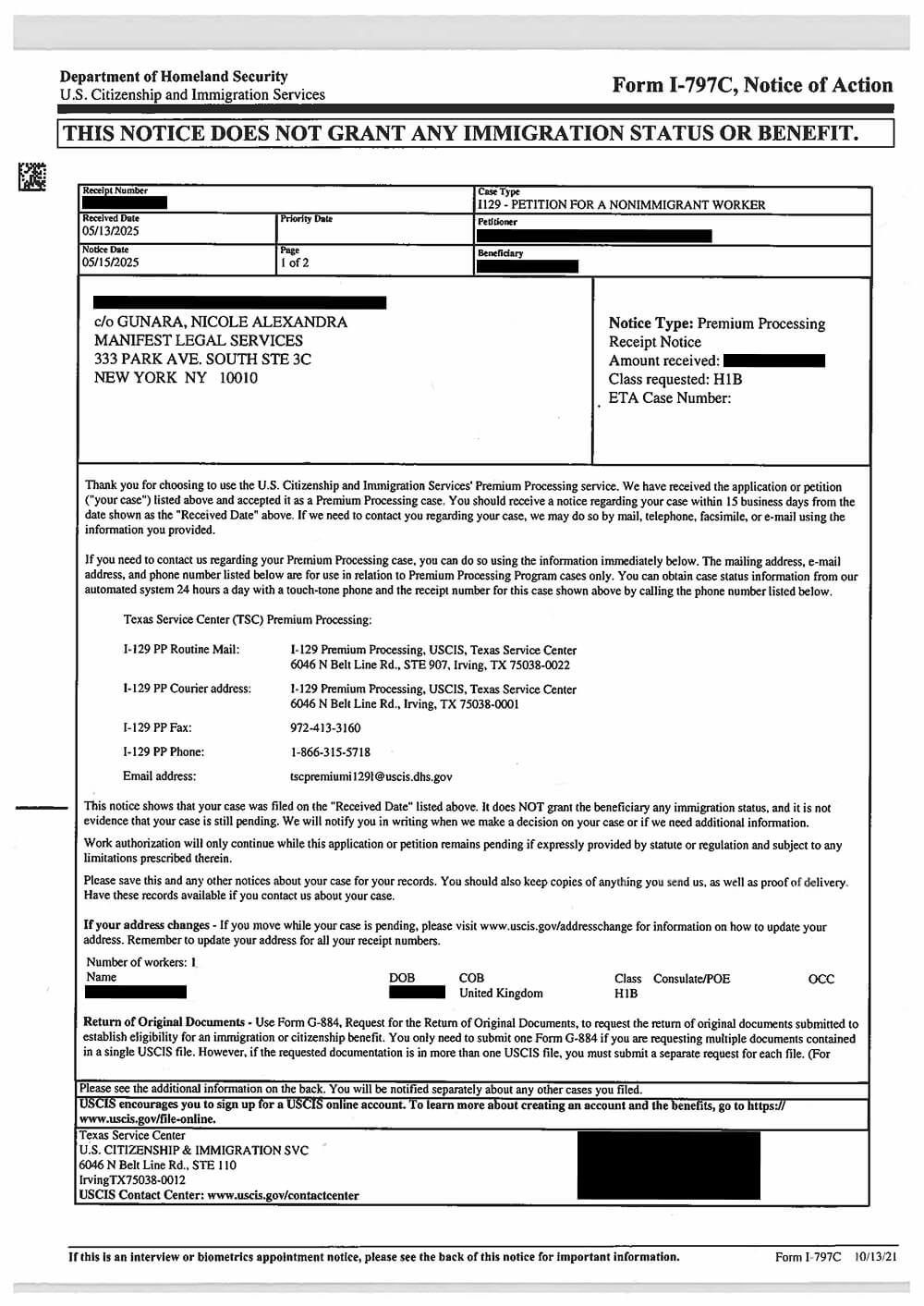 H-1B Approved in 3 days for a Human Capital Partner