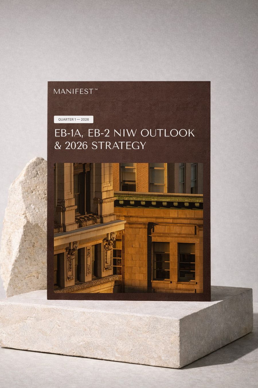 Cover of Manifest’s Quarter 1 2026 EB-1A, EB-2 NIW Outlook & 2026 Strategy report.