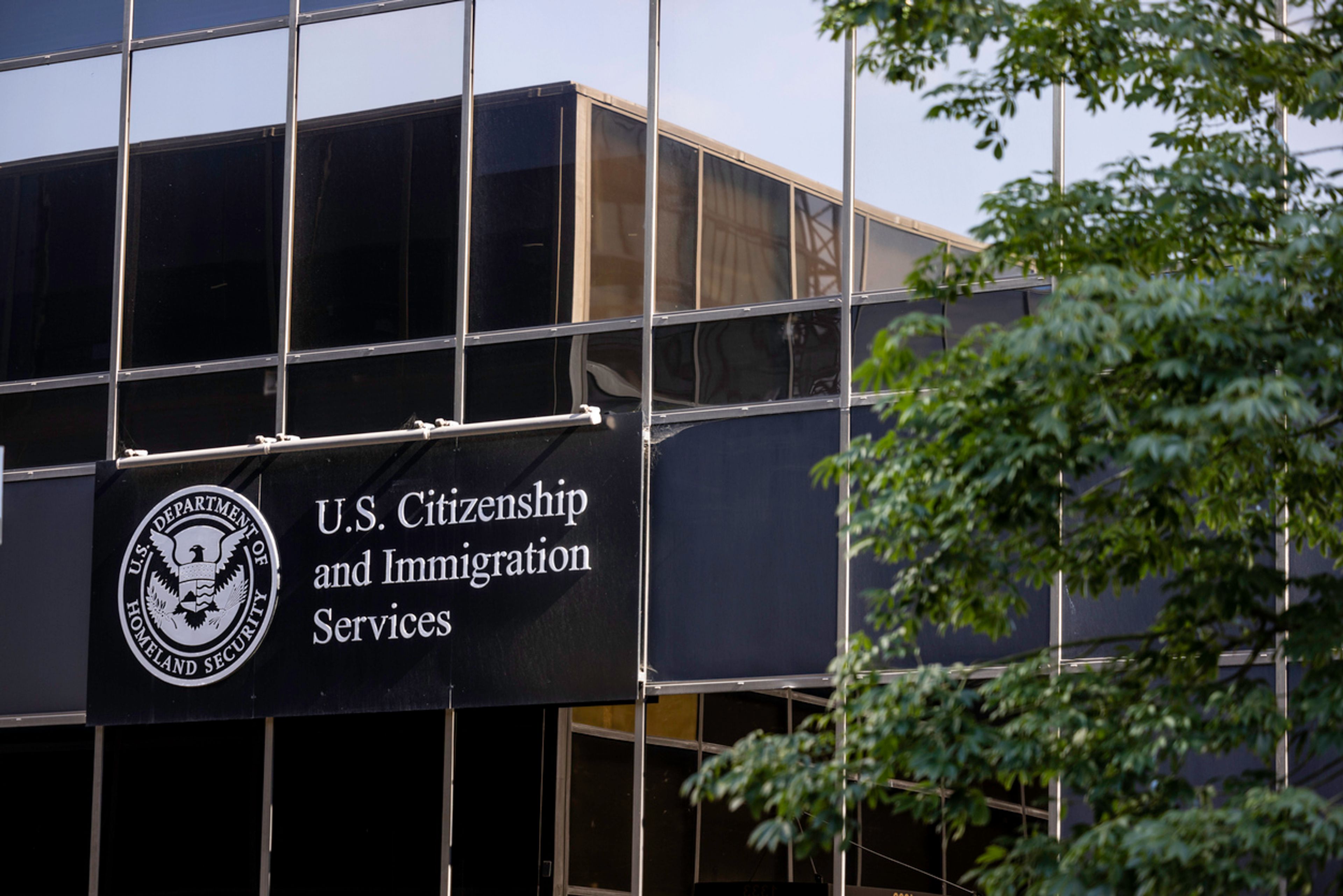 An office building for United States Citizenship and Immigration Services (USCIS).