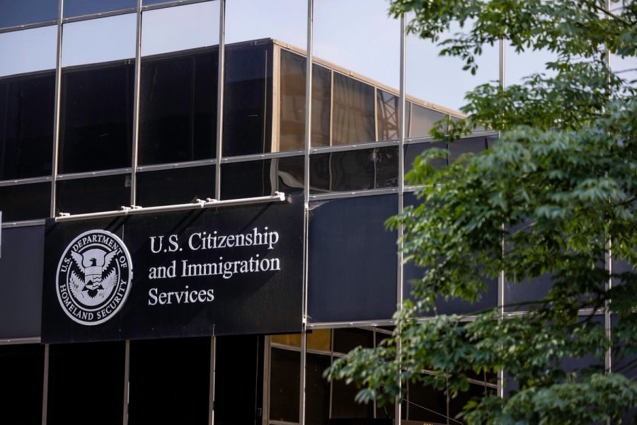 An office building for United States Citizenship and Immigration Services (USCIS).