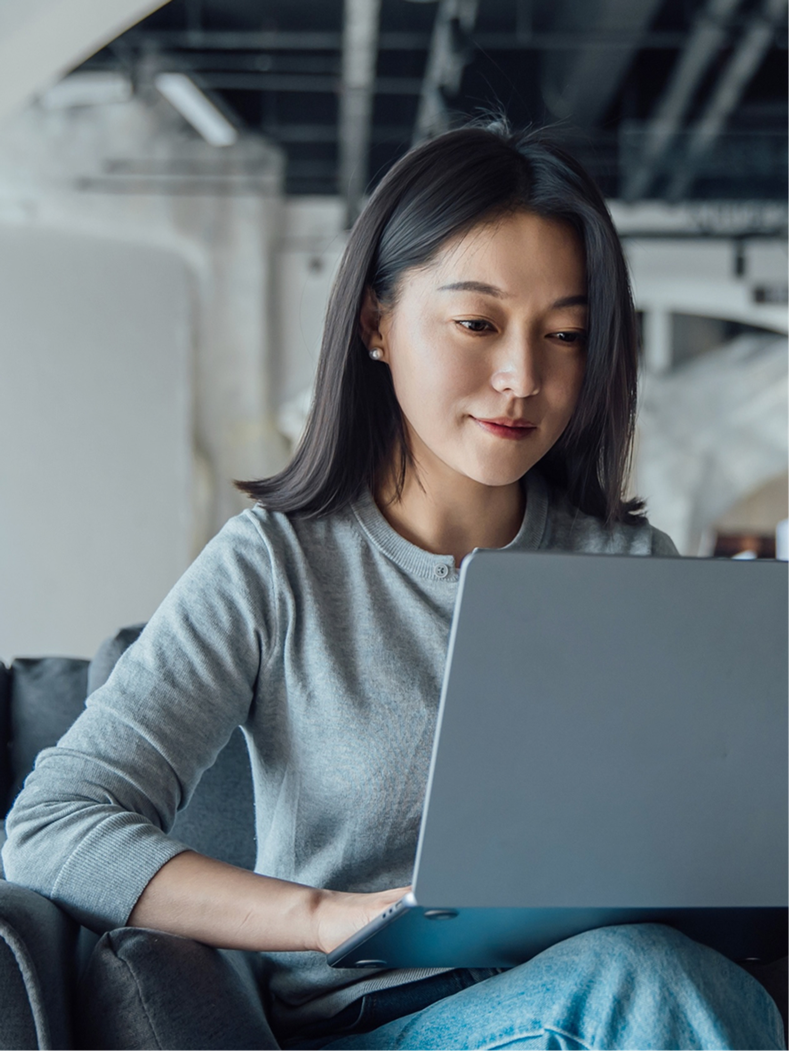 A founder working on a laptop