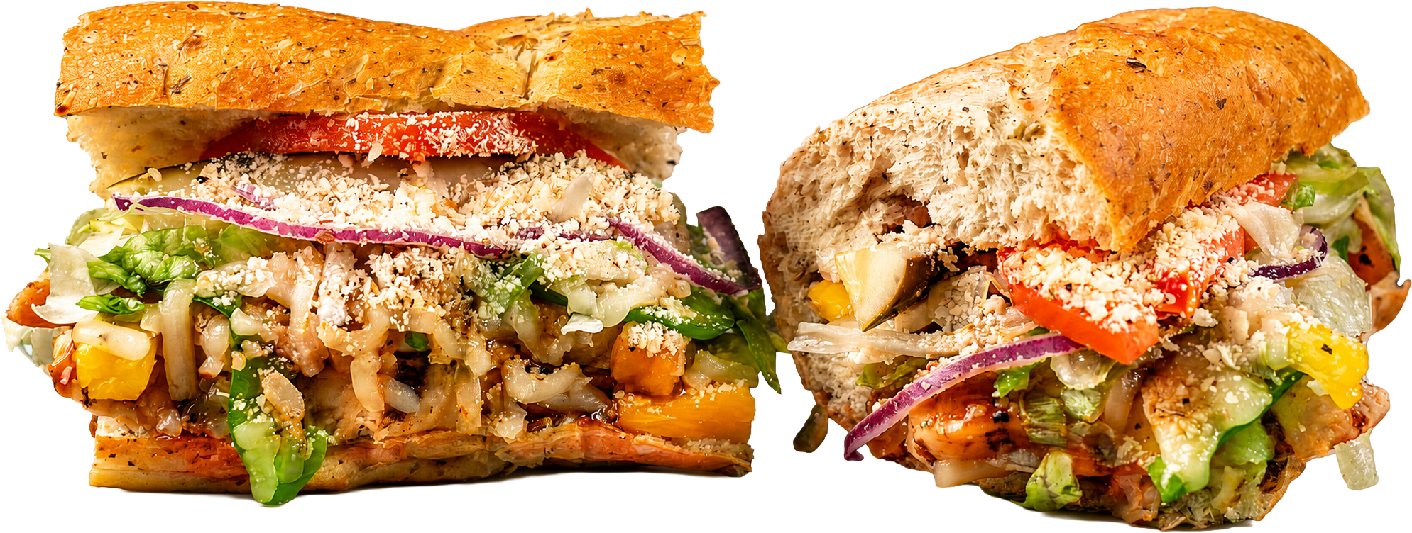 Thai Stick Teriyaki Chicken toasted sub with grilled chicken breast, teriyaki, pineapple, green bell peppers, and pepper jack.