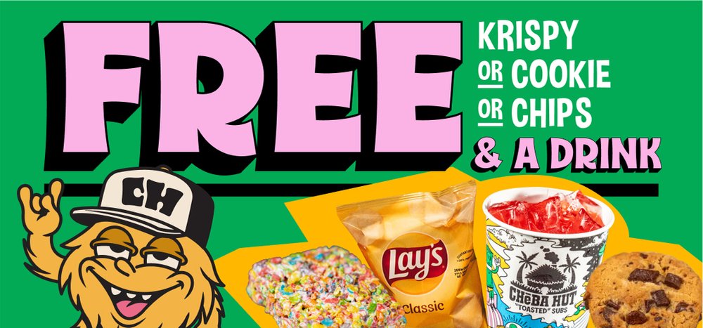 Free Krispy Or Cookie Or Chips & A Drink = 1,000