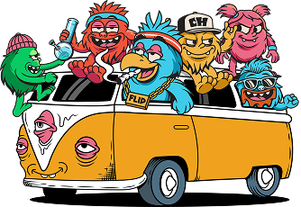 The munchies in the stoner bus