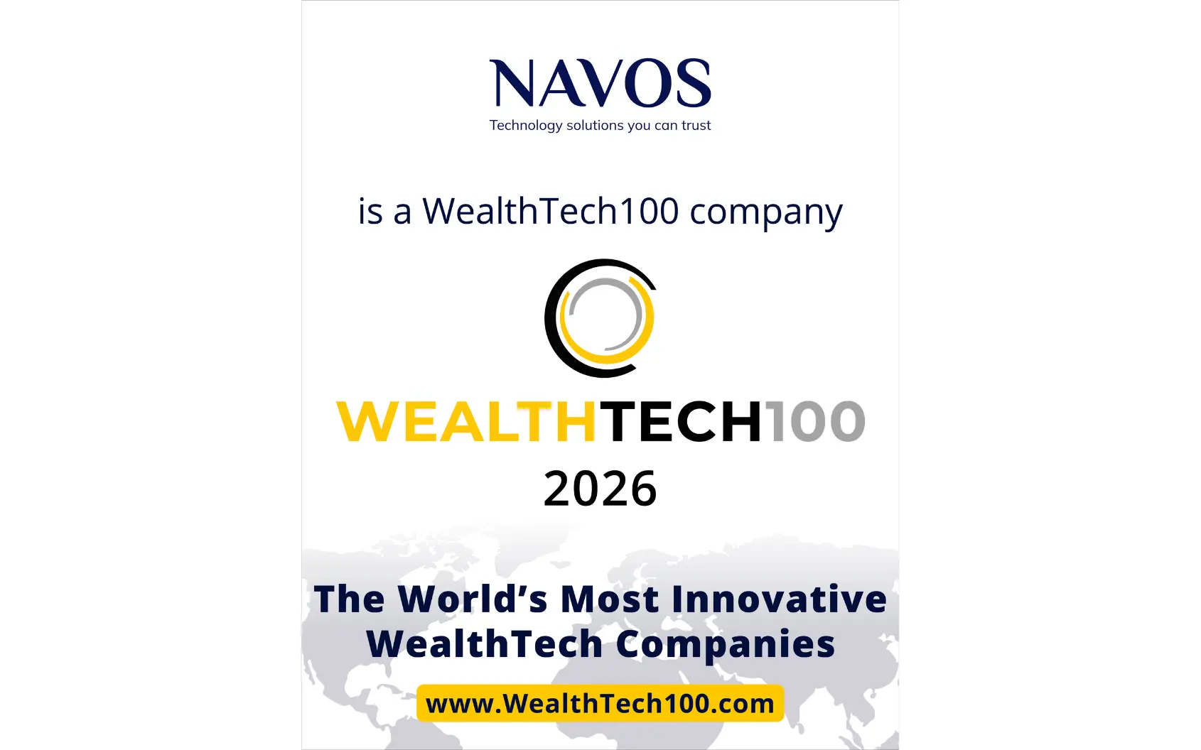 Navos included in the WealthTech100 list for 2026