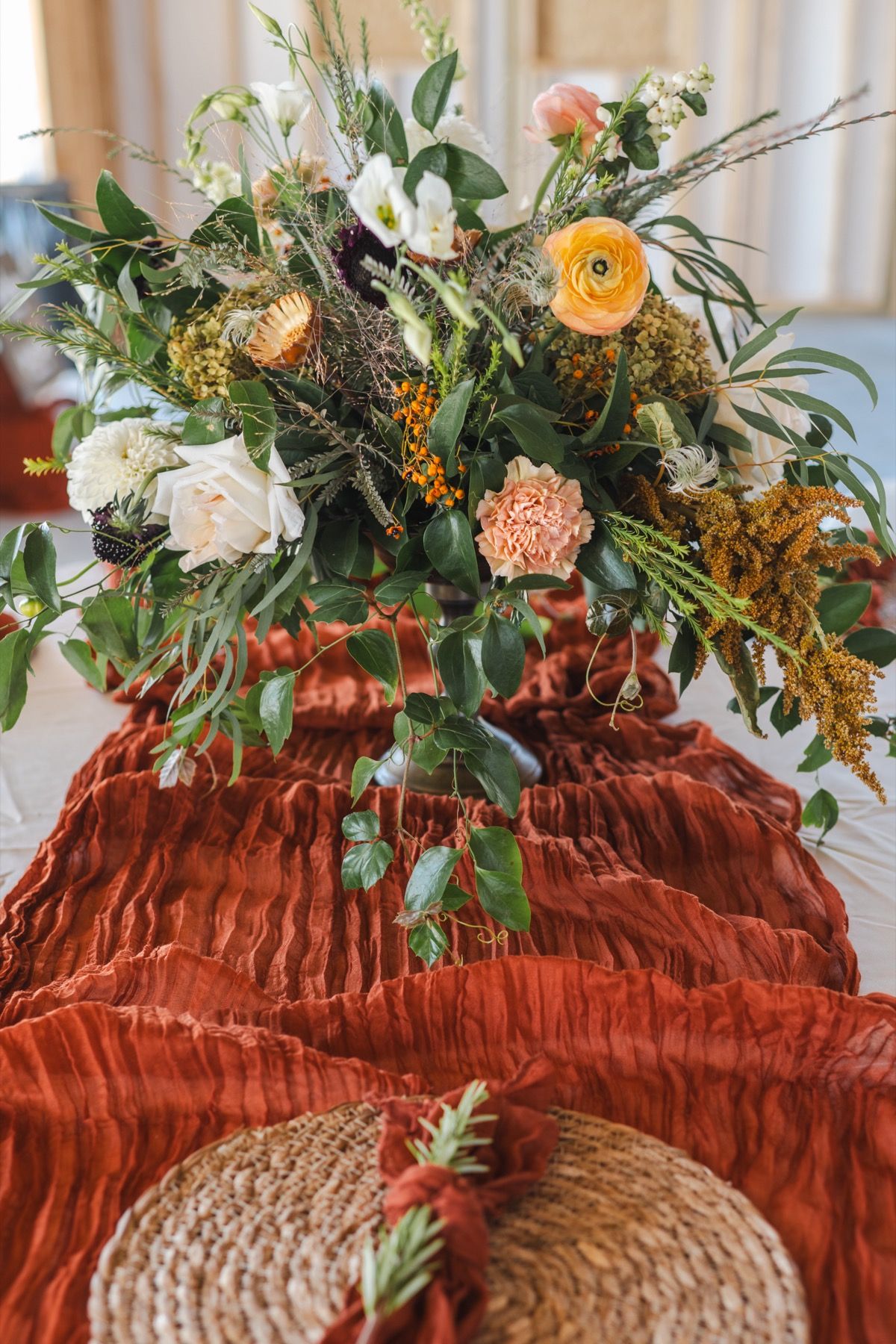 bronze compote centerpiece