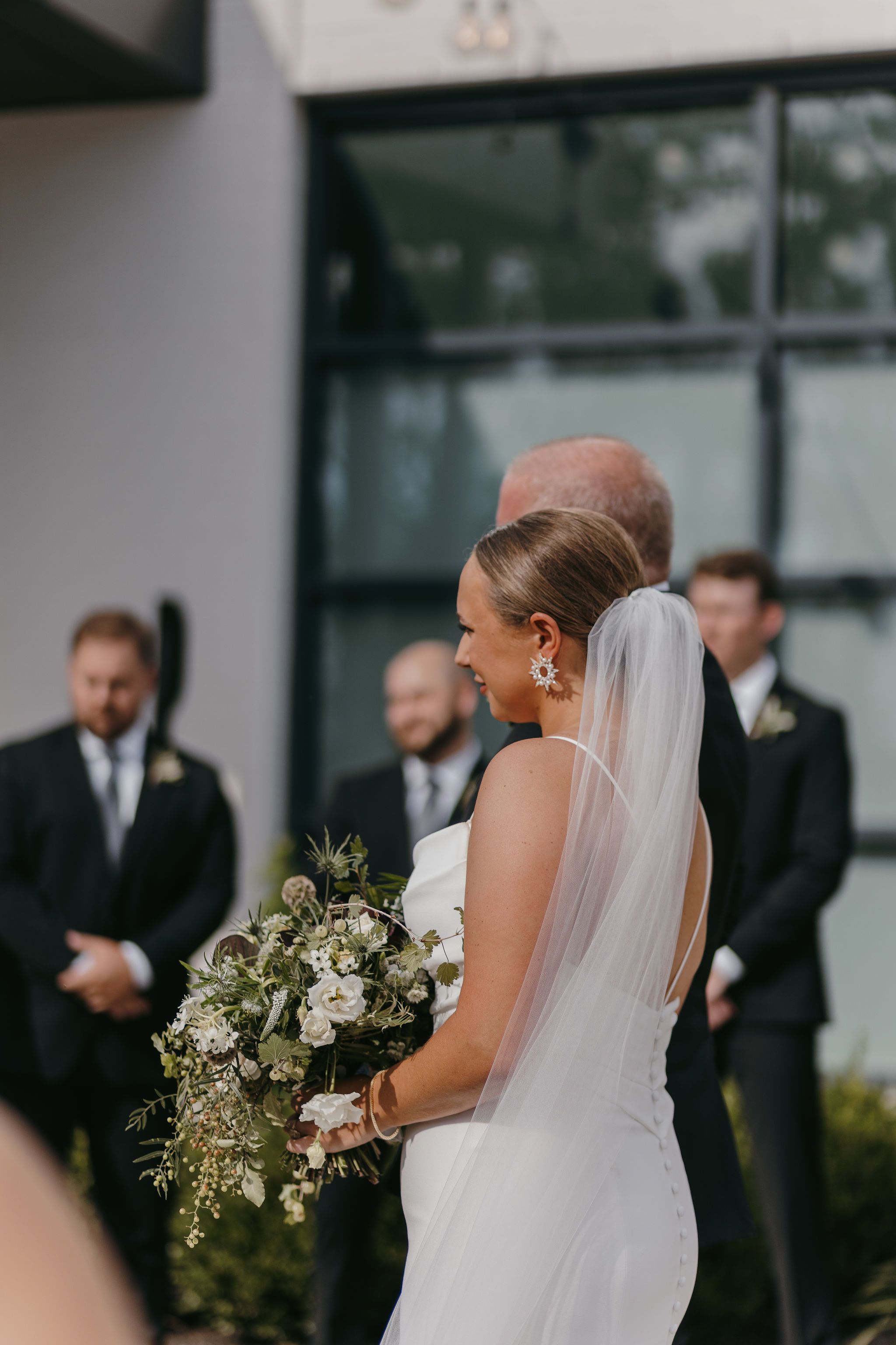 Green, textural bouquet
