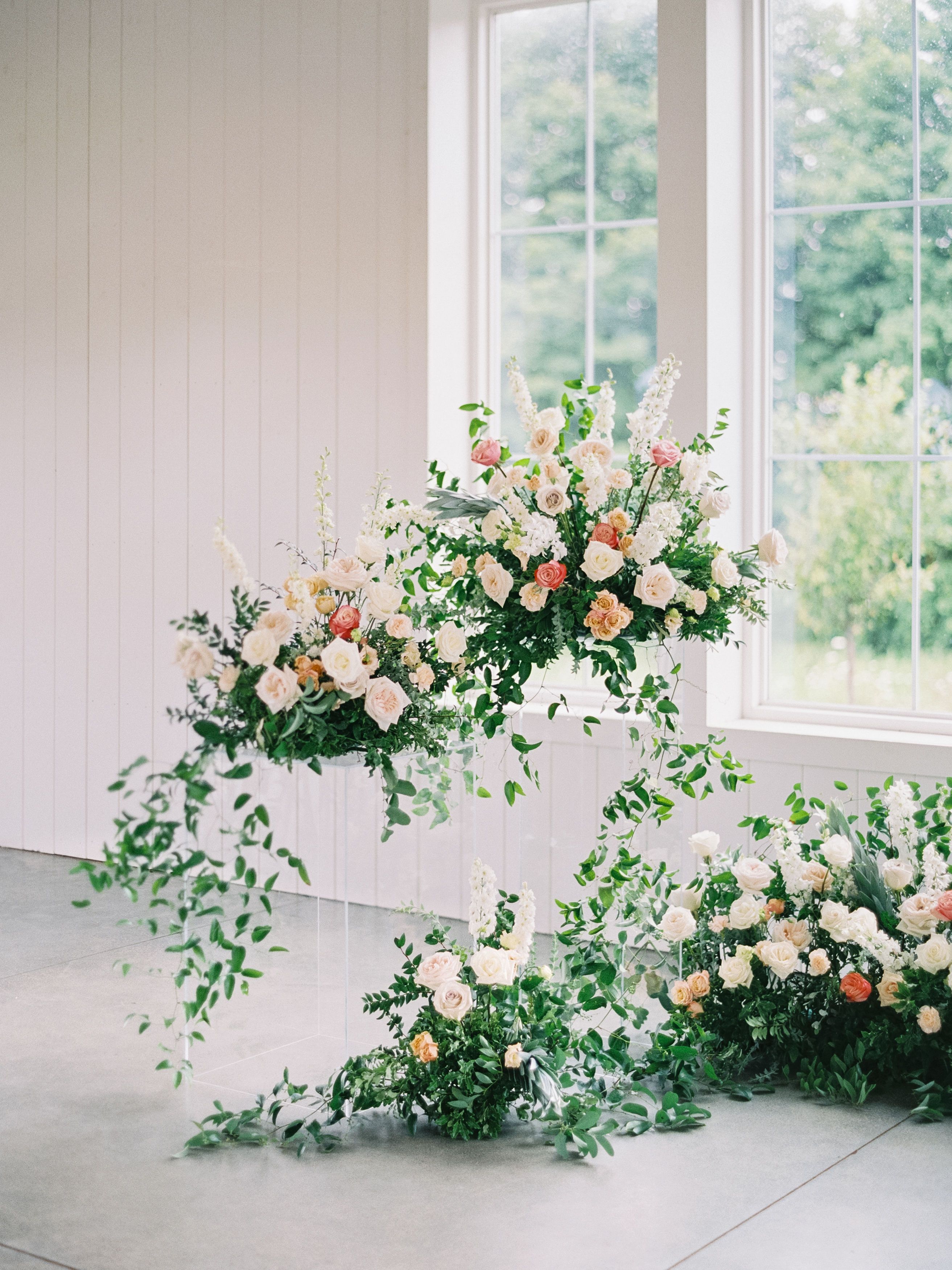 ceremony flowers peach