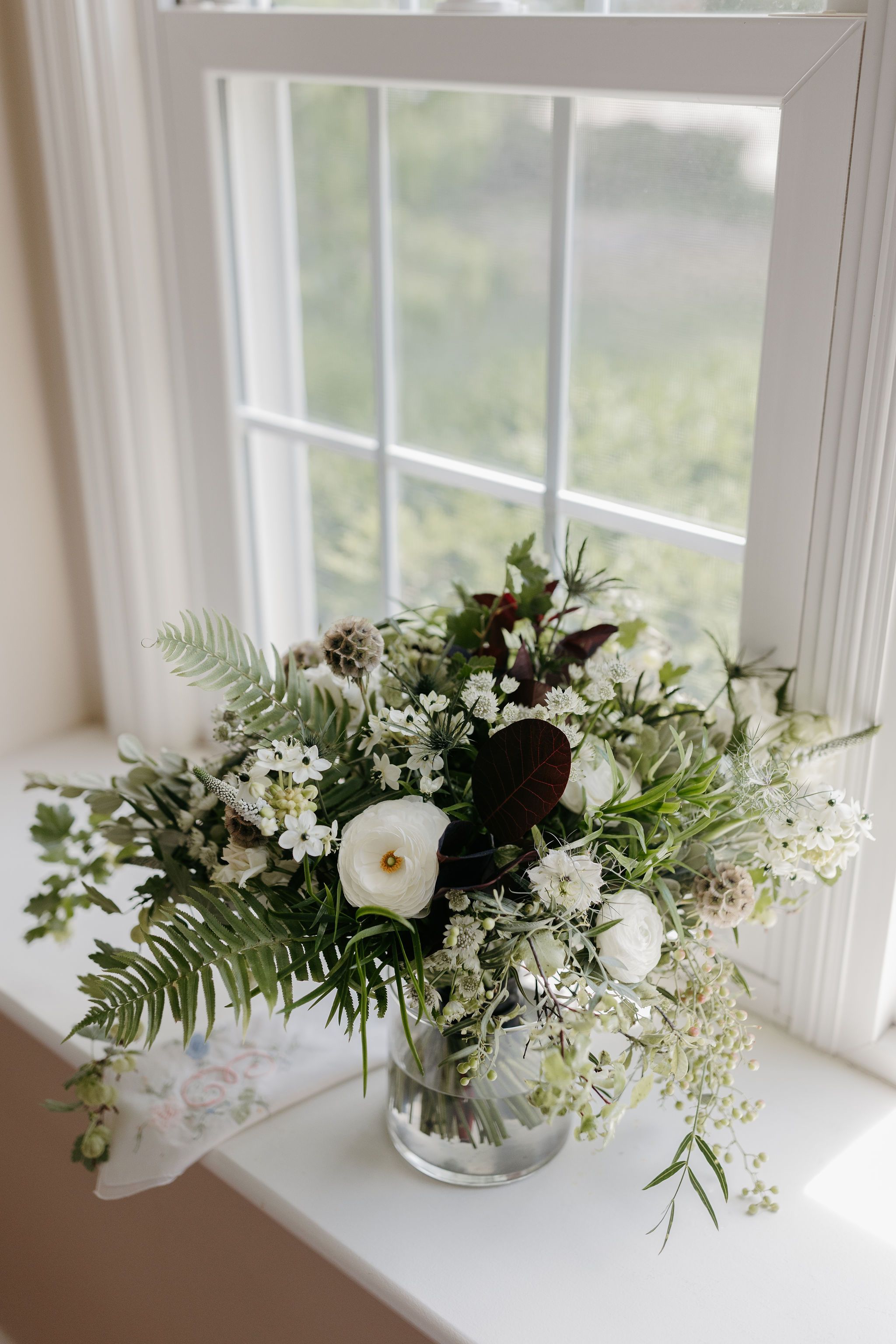 neutral bridal bouquet columbus ohio florist