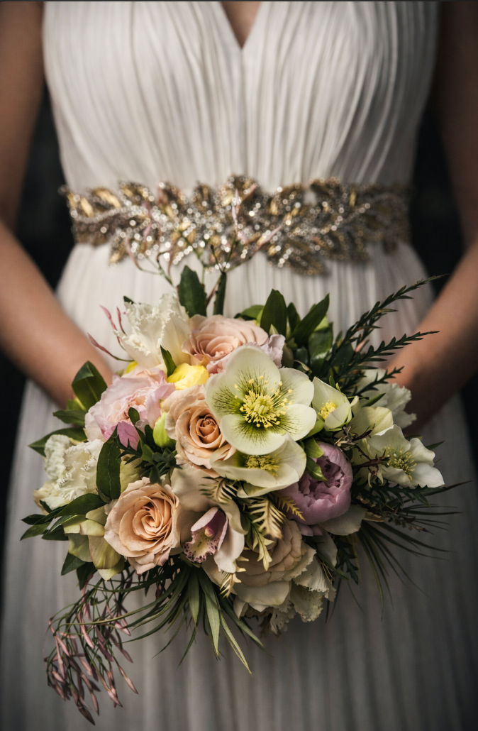 seth & beth wedding bouquet at the franklin park conservatory