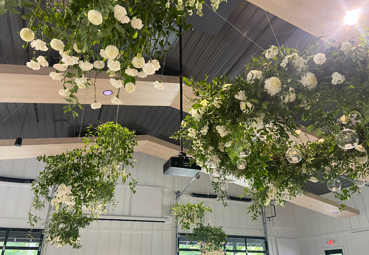 hanging installation wedding florist columbus ohio