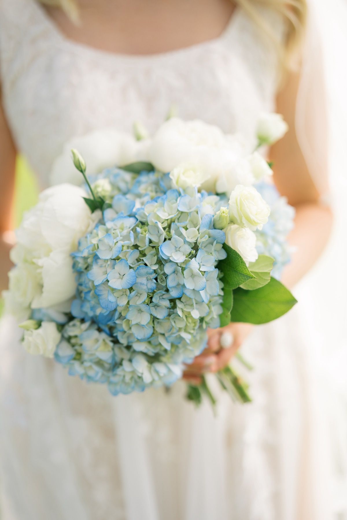 blue hydrangea bouquet