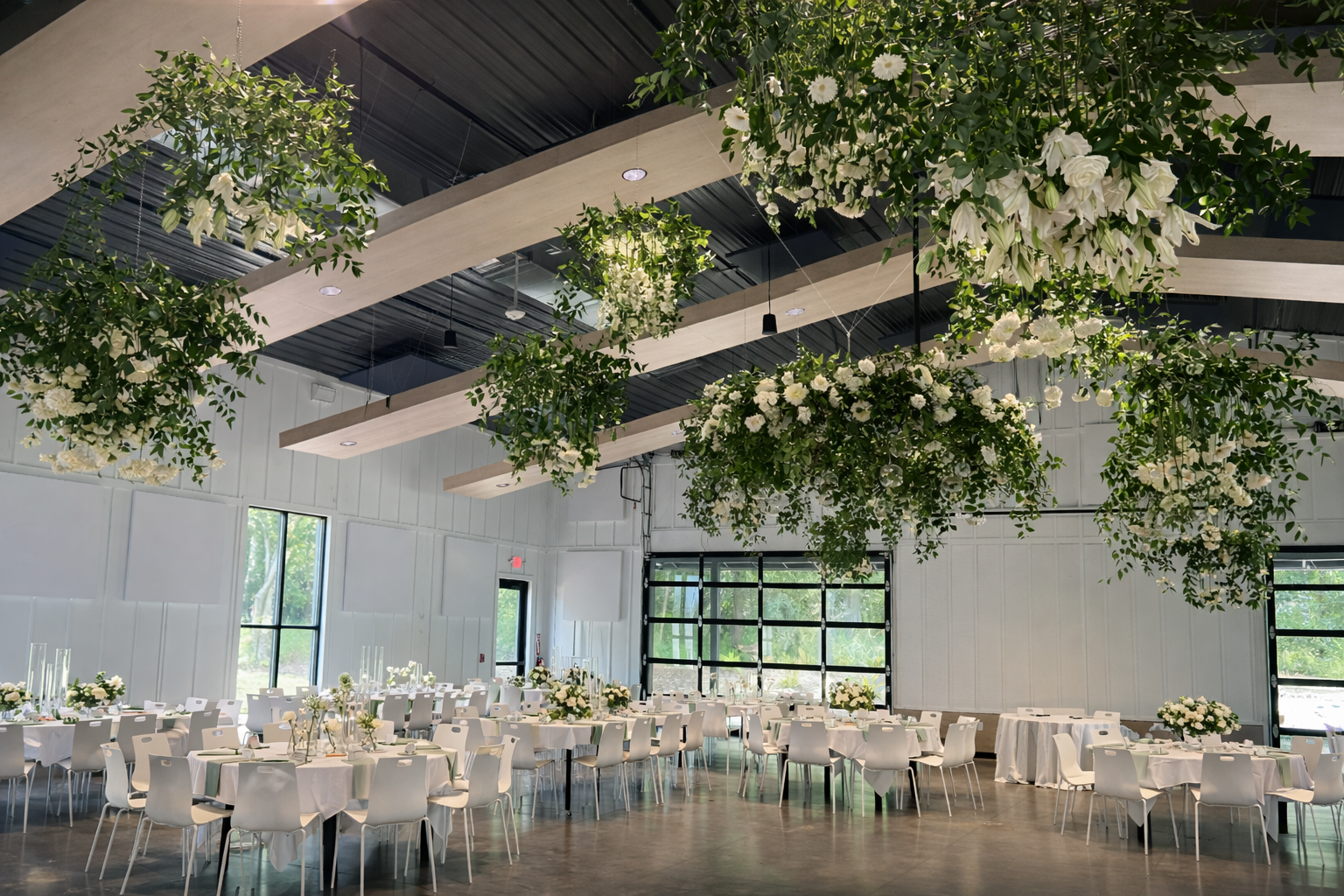 Hanging Installation by Columbus Ohio Wedding Florist