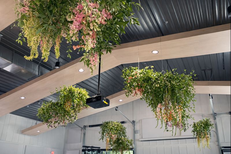 hanging floral installation columbus ohio