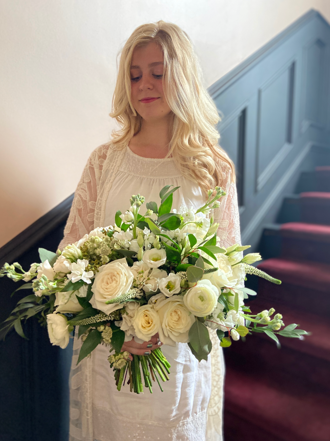 White Bridal Bouquet Columbus Ohio Wedding Florist