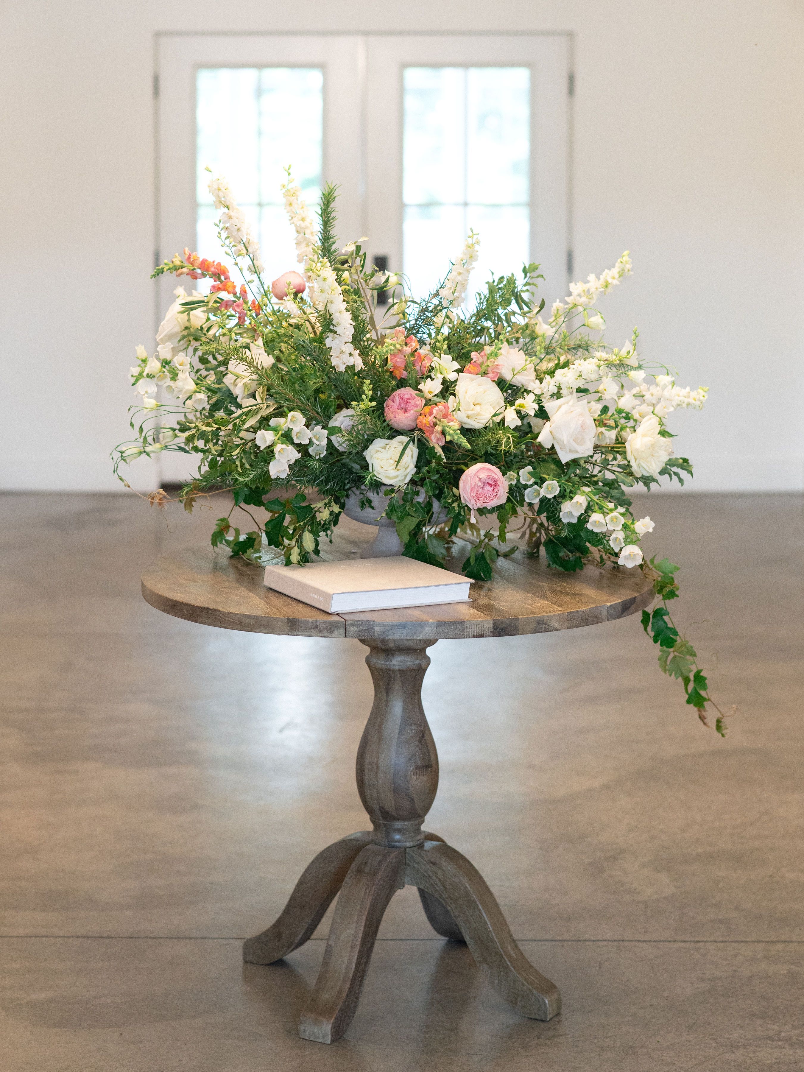 welcome table entry table flower arrangement ohio