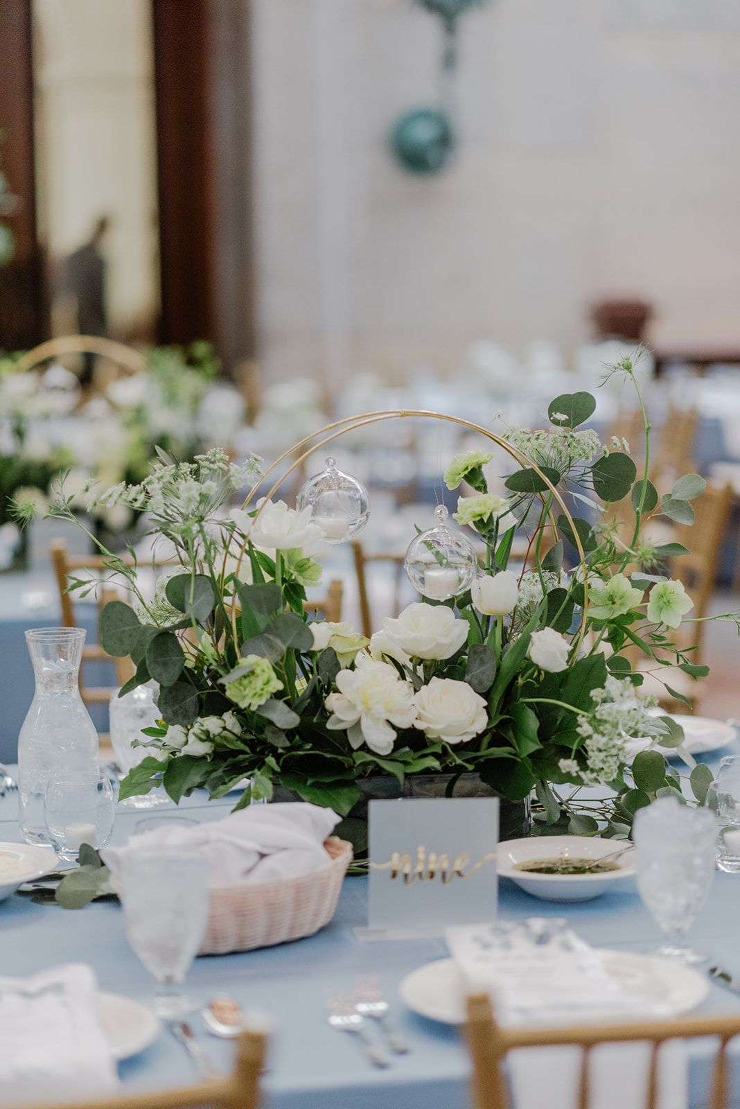 gold hoop centerpiece