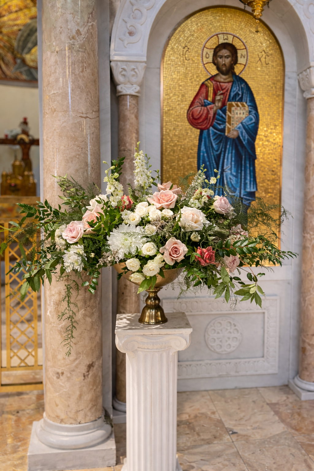 Annunciation Greek Orthodox Church, Wedding Flowers