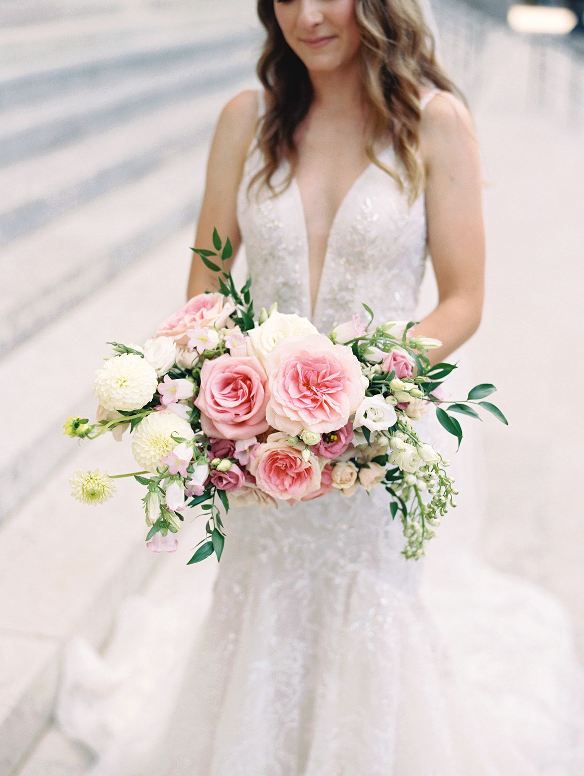 pink bridal bouquet columbus ohio