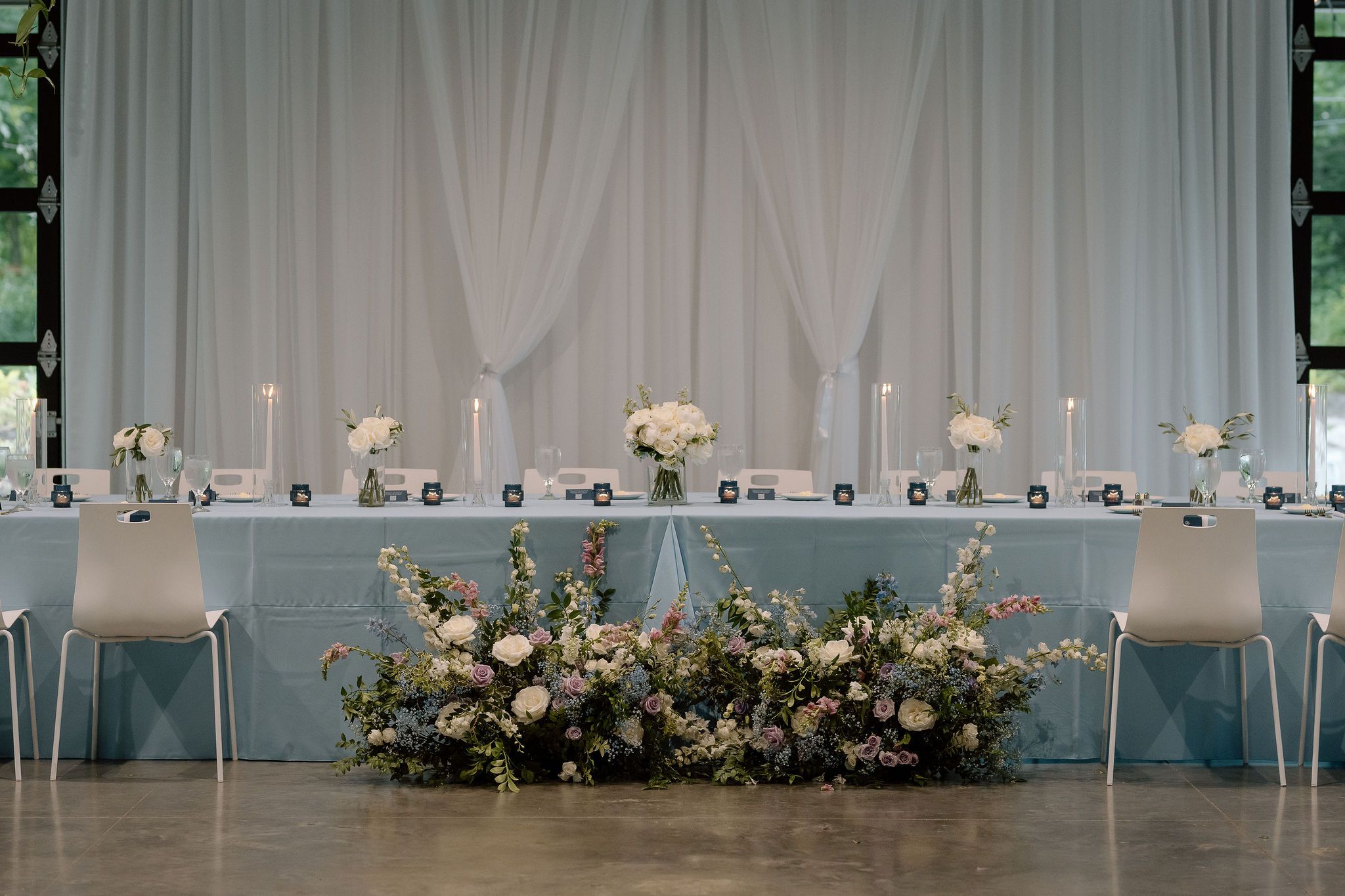 head table florals marysville ohio wedding