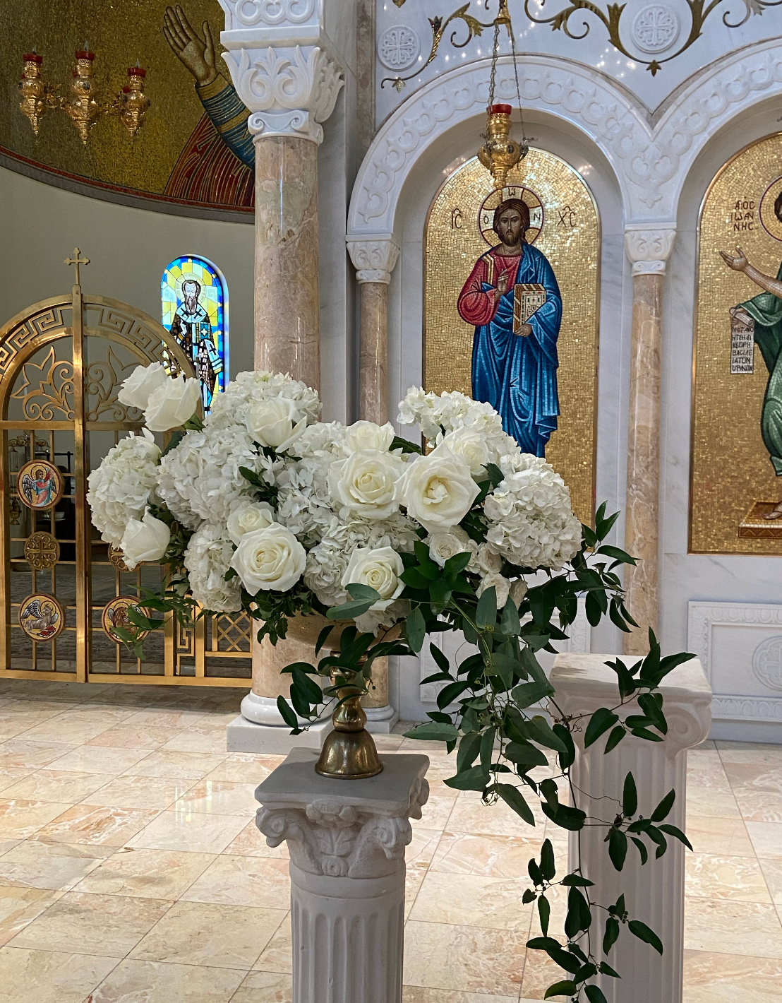 Altar Flowers Greek Orthodox Church Columbus Ohio