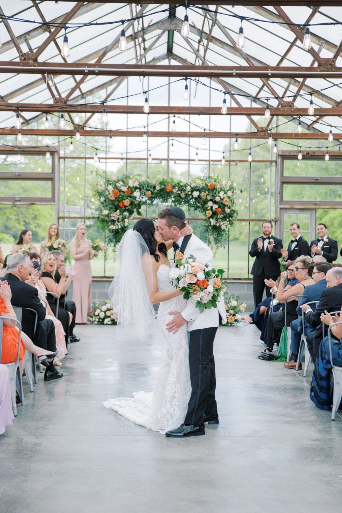 orange toned wedding florist columbus ohio