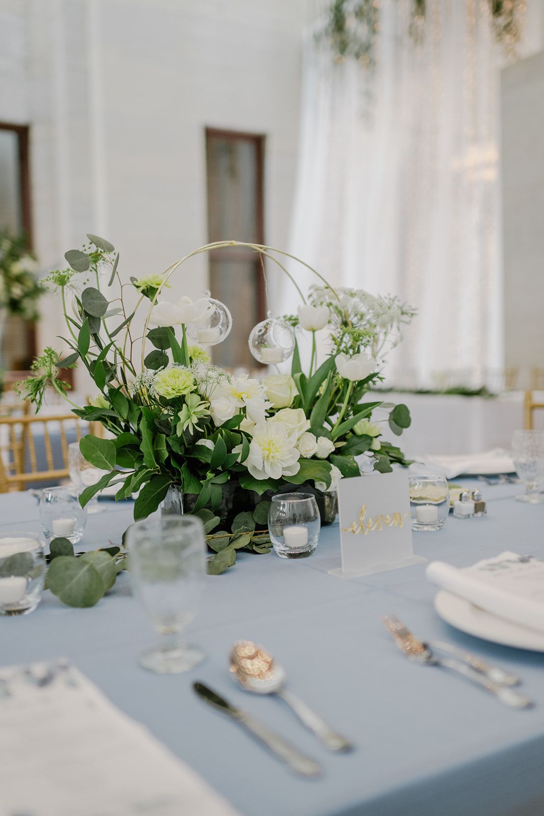 gold hoop centerpiece
