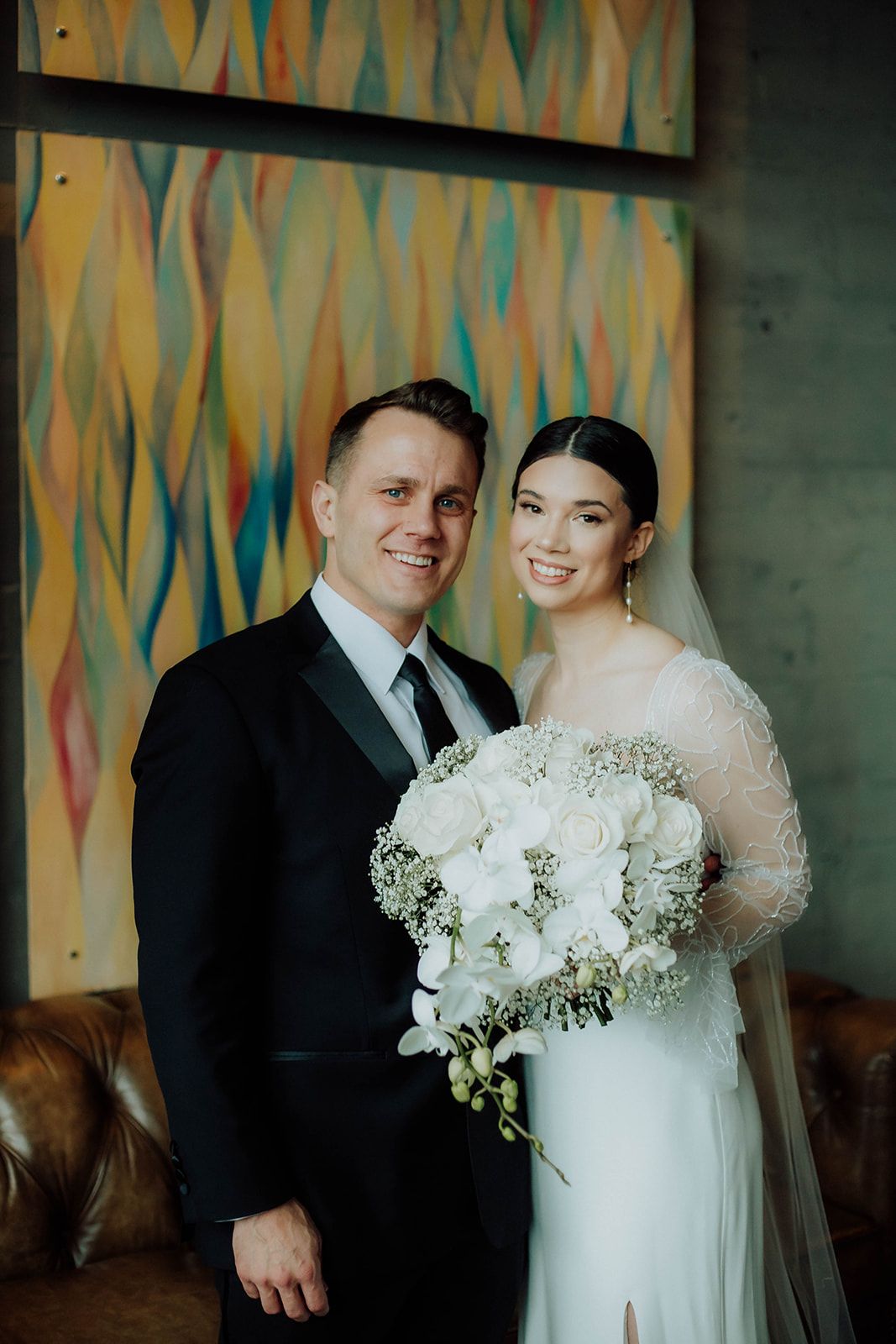 modern valentine wedding flowers