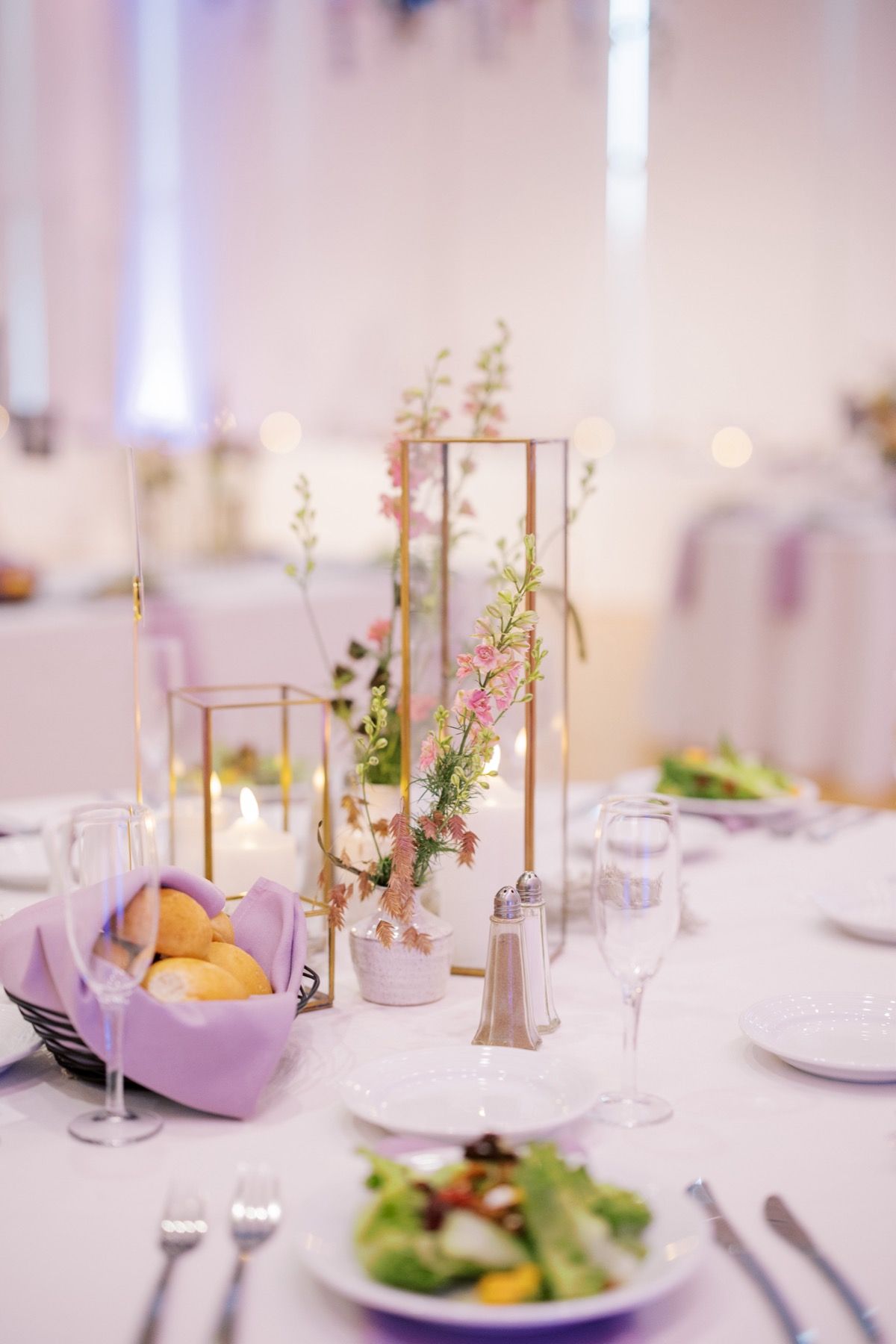 modern square lantern centerpieces