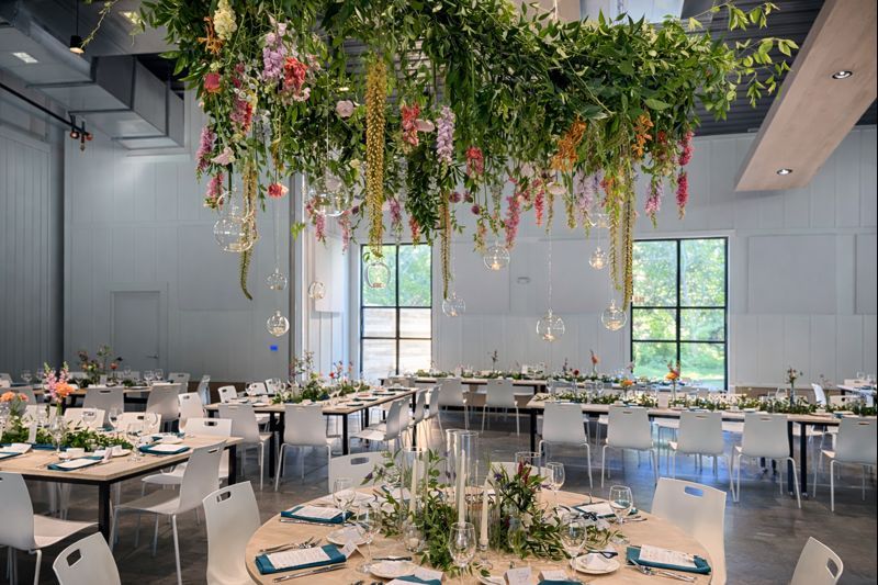 hanging floral installation columbus ohio florist