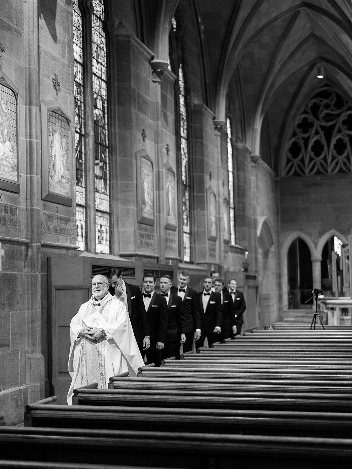 Wedding procession at St. Joseph's