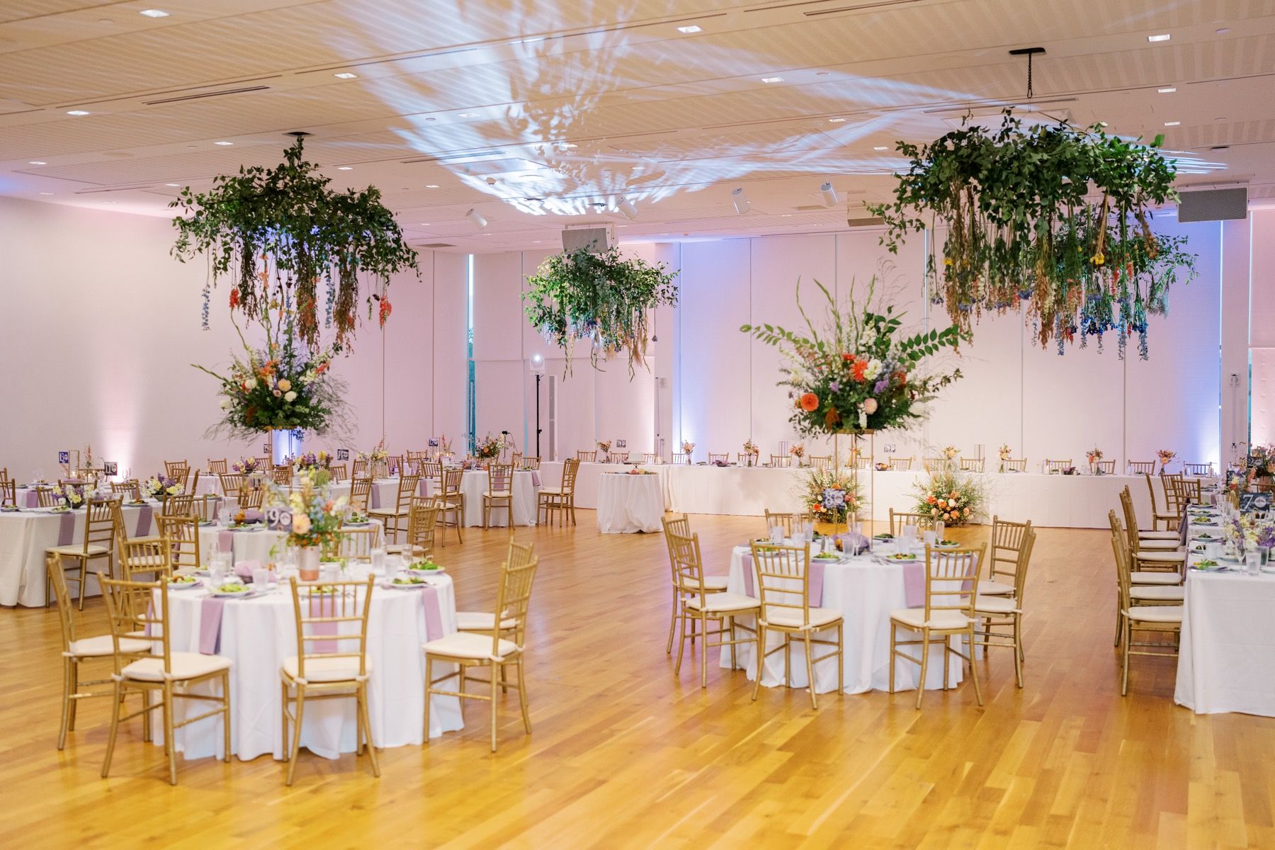 hanging floral installation