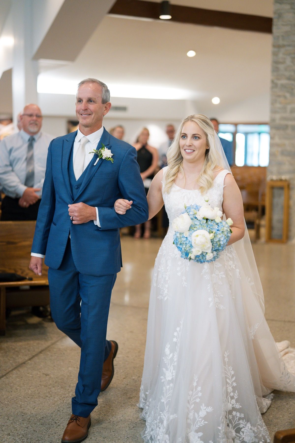 father walking down the aisle
