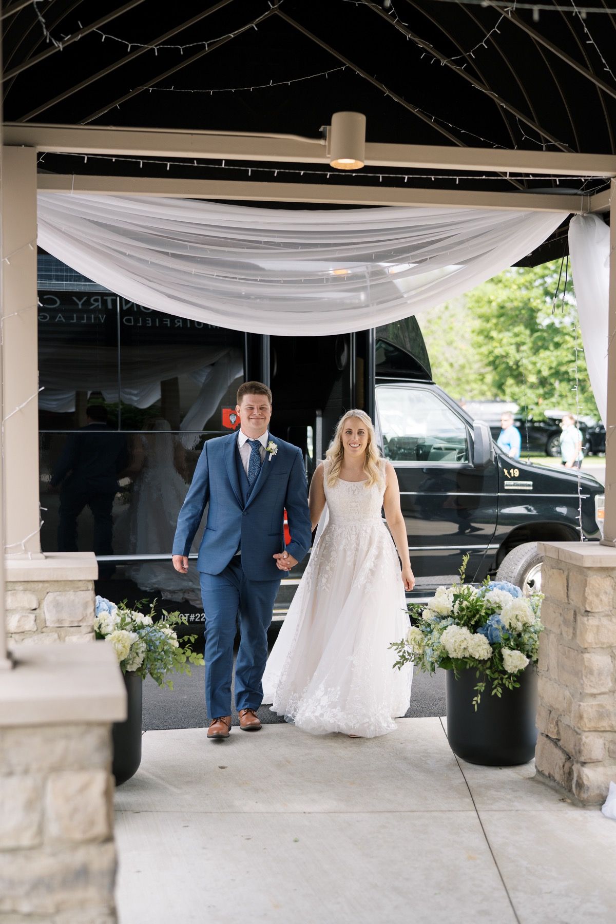 hydrangea entry arrangements