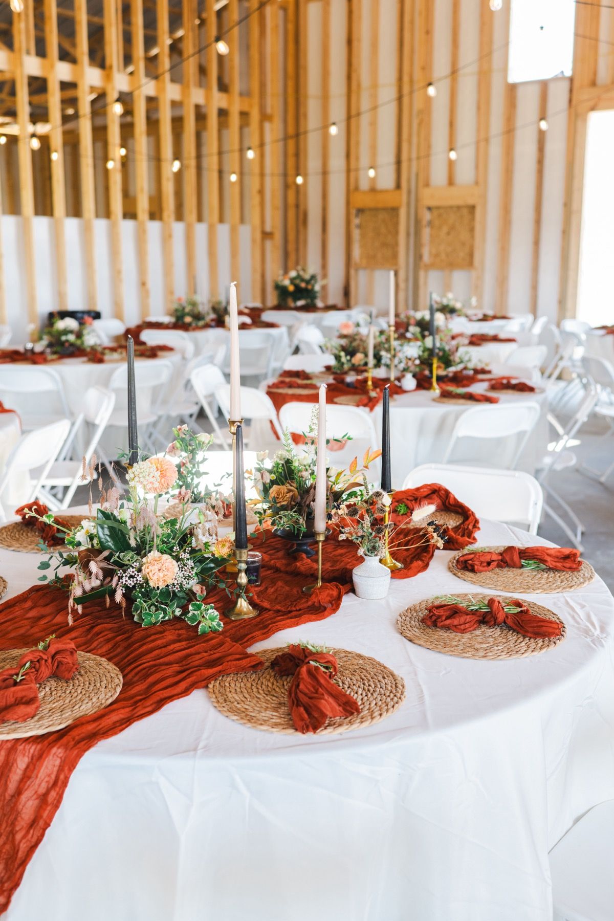 centerpieces with taper candles