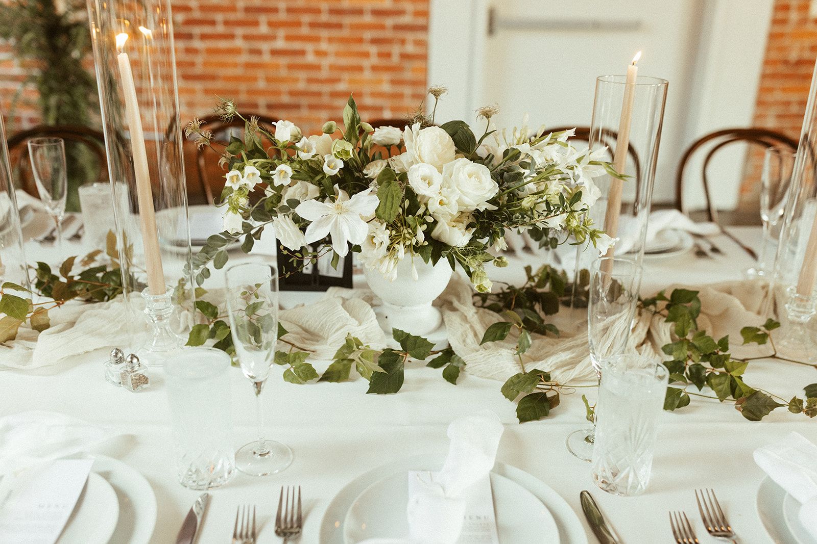 White and Green Wedding Columbus Ohio