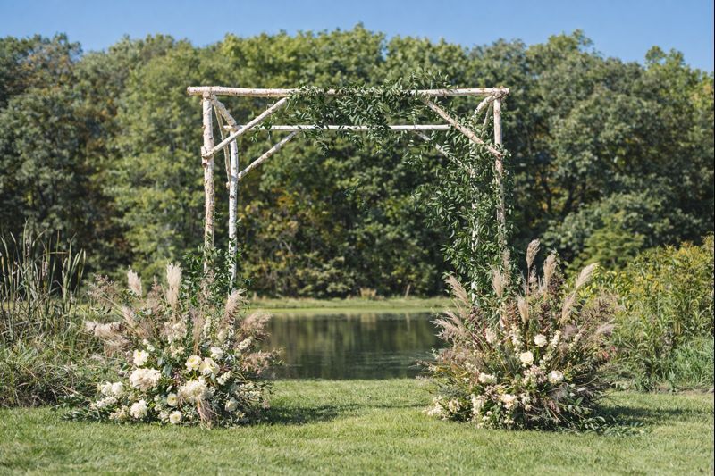 Birch Chuppah Ohio Wedding Florist