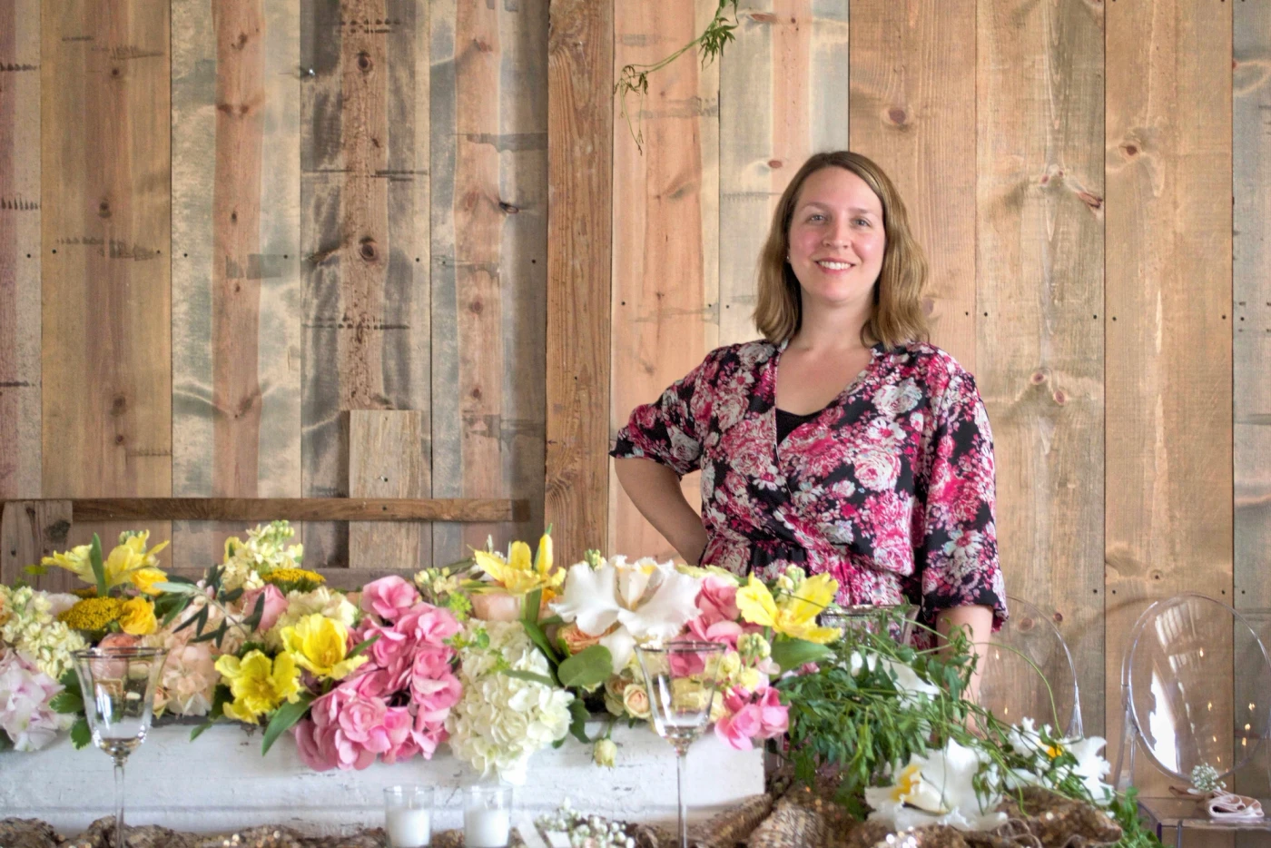 setting up wedding flowers in westerville, ohio