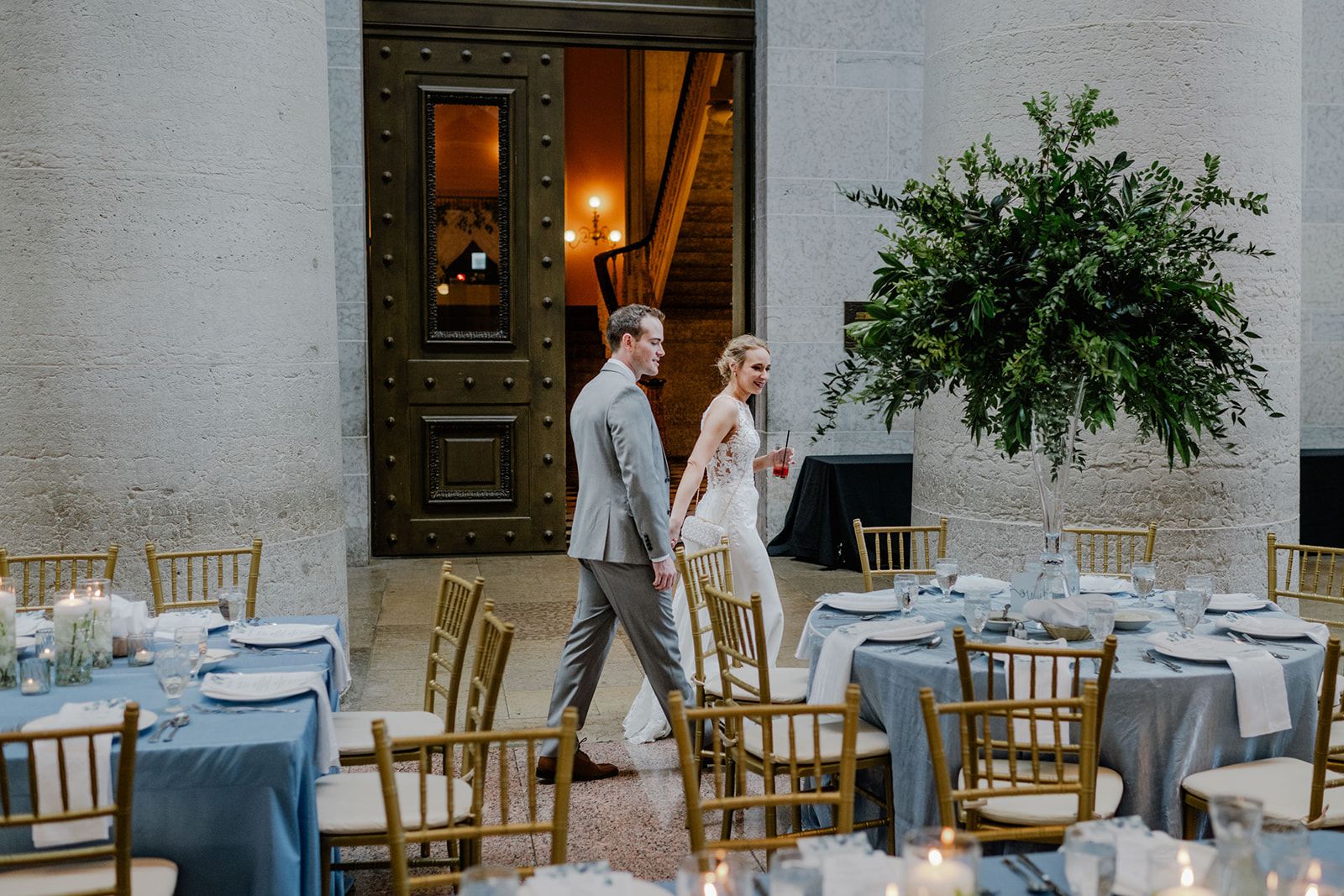 tall greenery centerpiece
