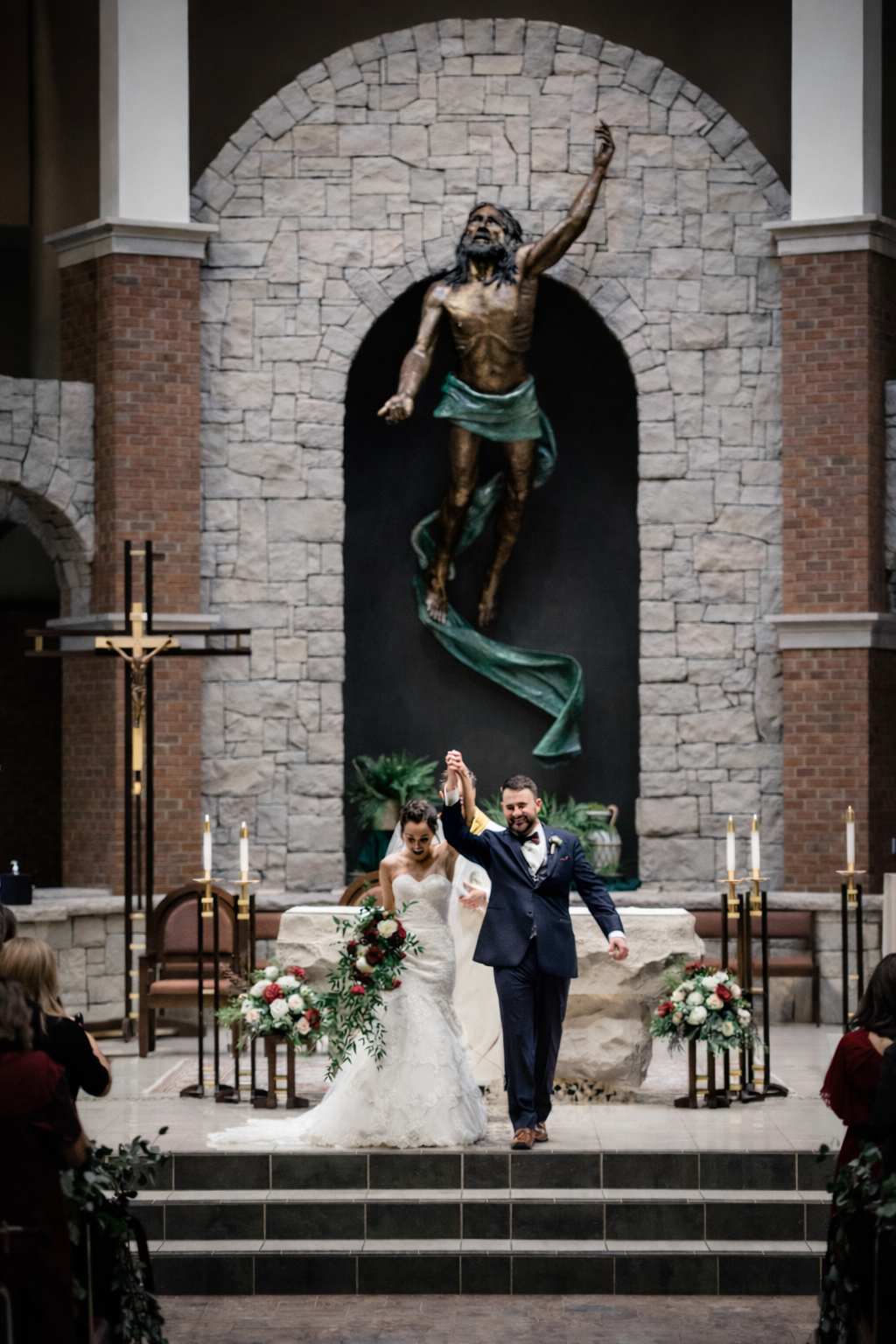 Church of the Resurrection, burgundy florals