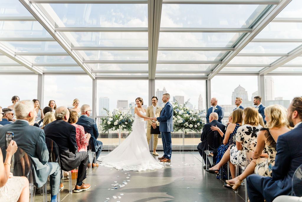 rooftop wedding in columbus, ohio