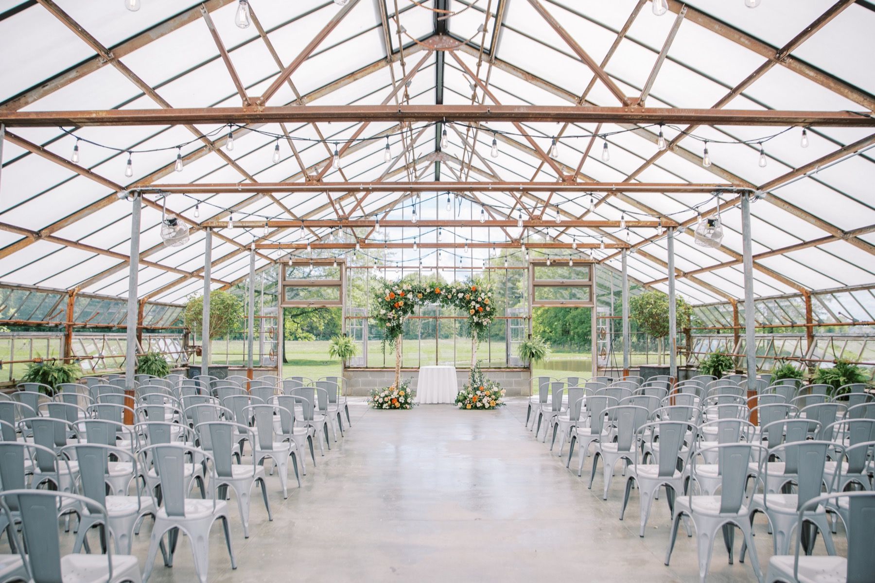 wedding arch with florals columbus ohio