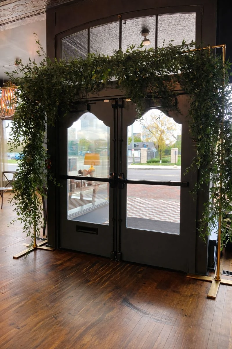 The Kitchen, door greenery