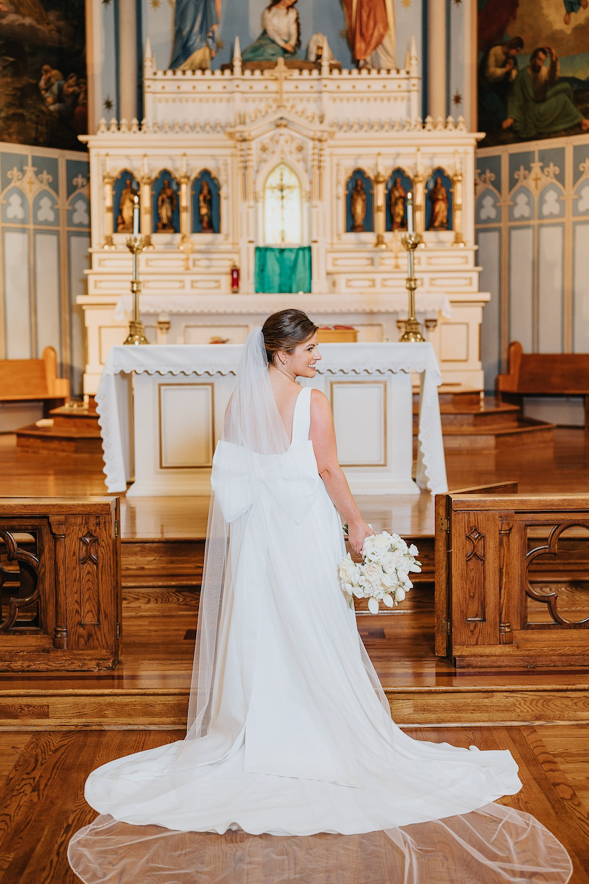 Angela & Cam at Holy Cross Catholic Church