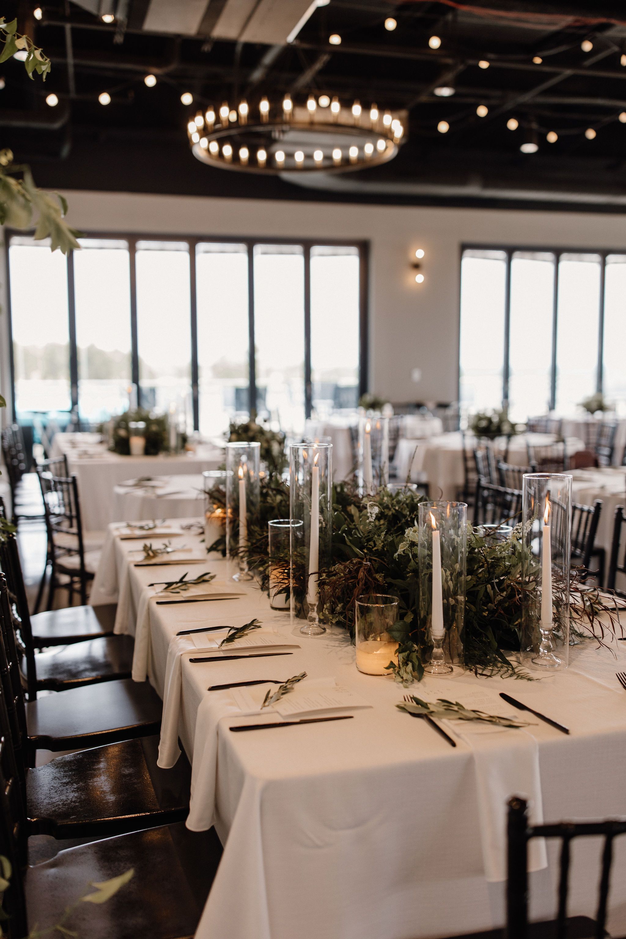 head table greenery runner columbus ohio florist