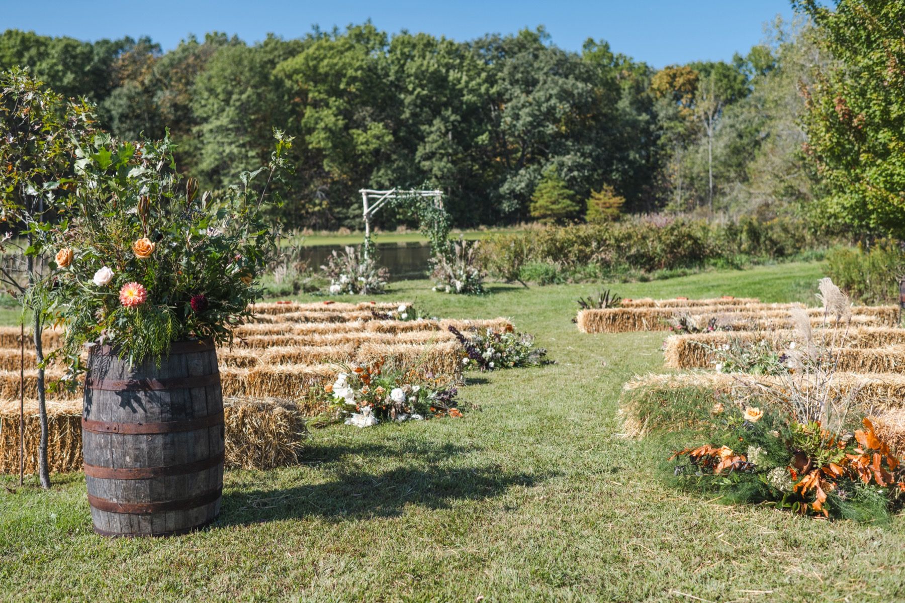outdoor wedding at a wetland