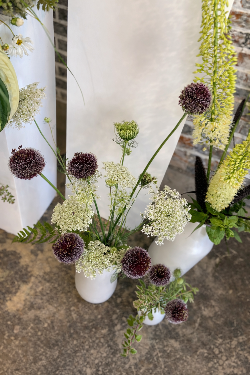 Artistic Florist in an Industrial Columbus Ohio Wedding Venue